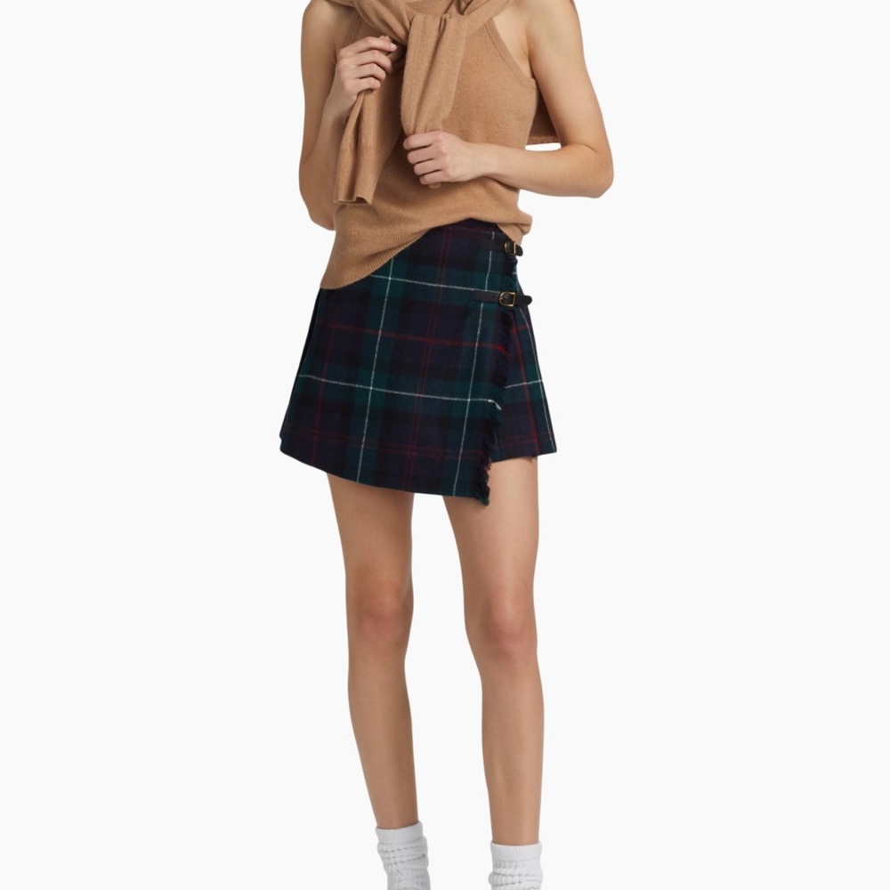 Polo Ralph Lauren Plaid Pleated Wrap Skirt *NWT*